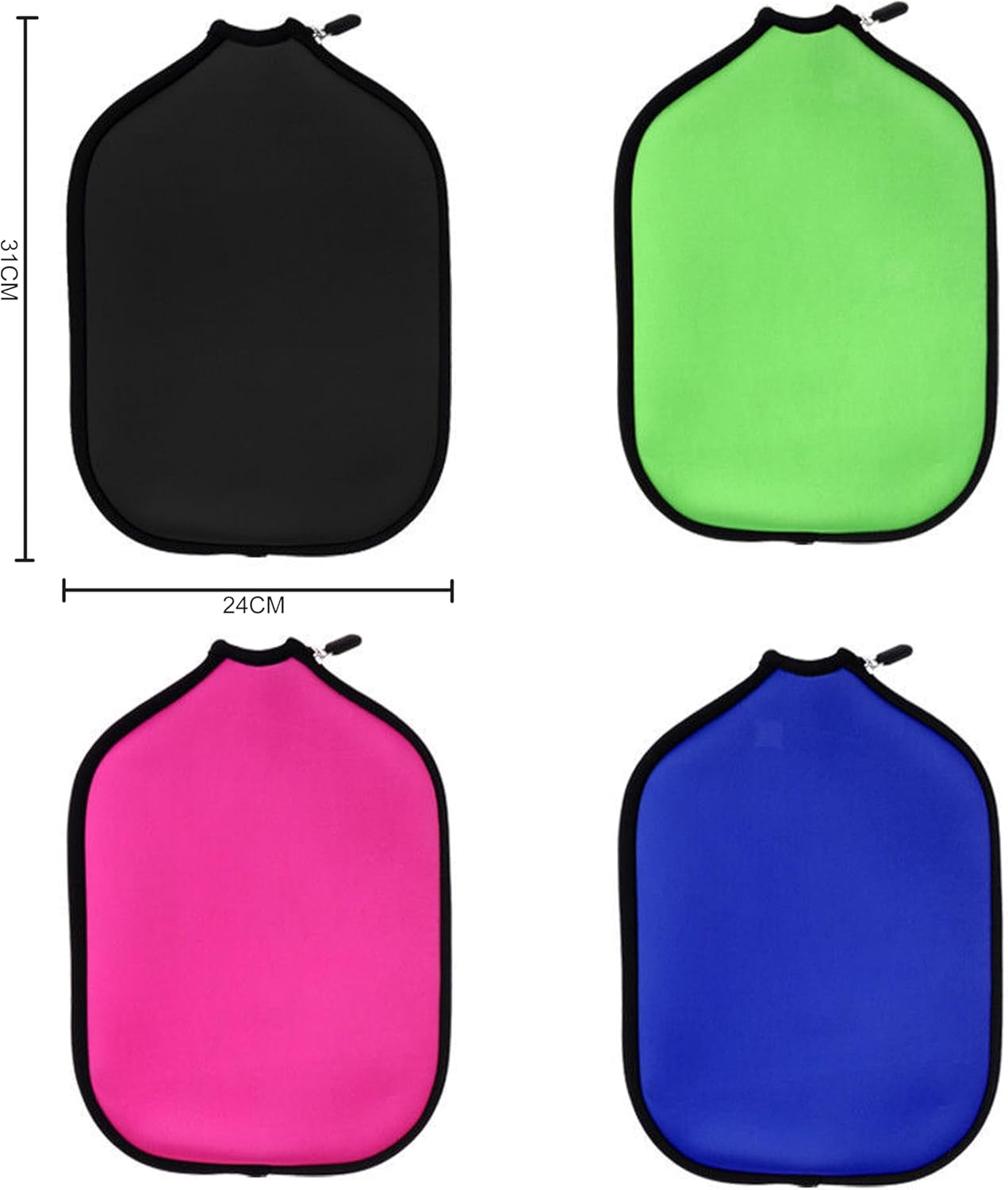 Pickleball Paddle Covers,Neoprene Paddle Cover Pickleball Racket Sleeve Paddle Storage Carrier Fits Most Paddle,Racket Zipper Closure,Protect Case Dust Cover image number 2