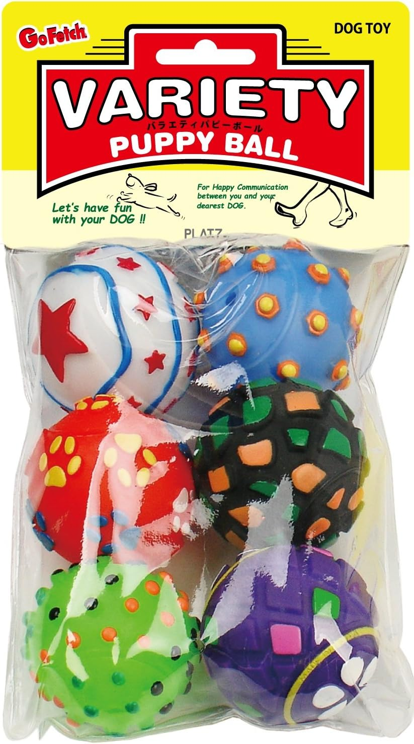 PLATZ PET SUPPLIES & FUN Dog Toys Variety Puppy Balls, 6Pcs image number 2