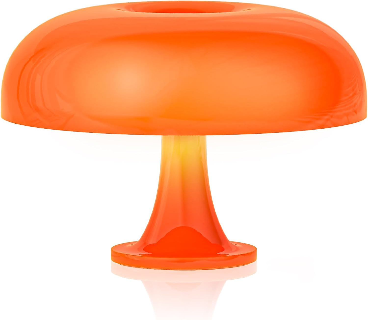 Orange Mushroom Lamp, Vintage Table Lamp, Mid Century Modern Retro Mushroom Style,Cordless Touch Lamps Bedside Charging Model,Dimmable for Bedrooms Living Room Home Decor(Touch Adjustable Version)