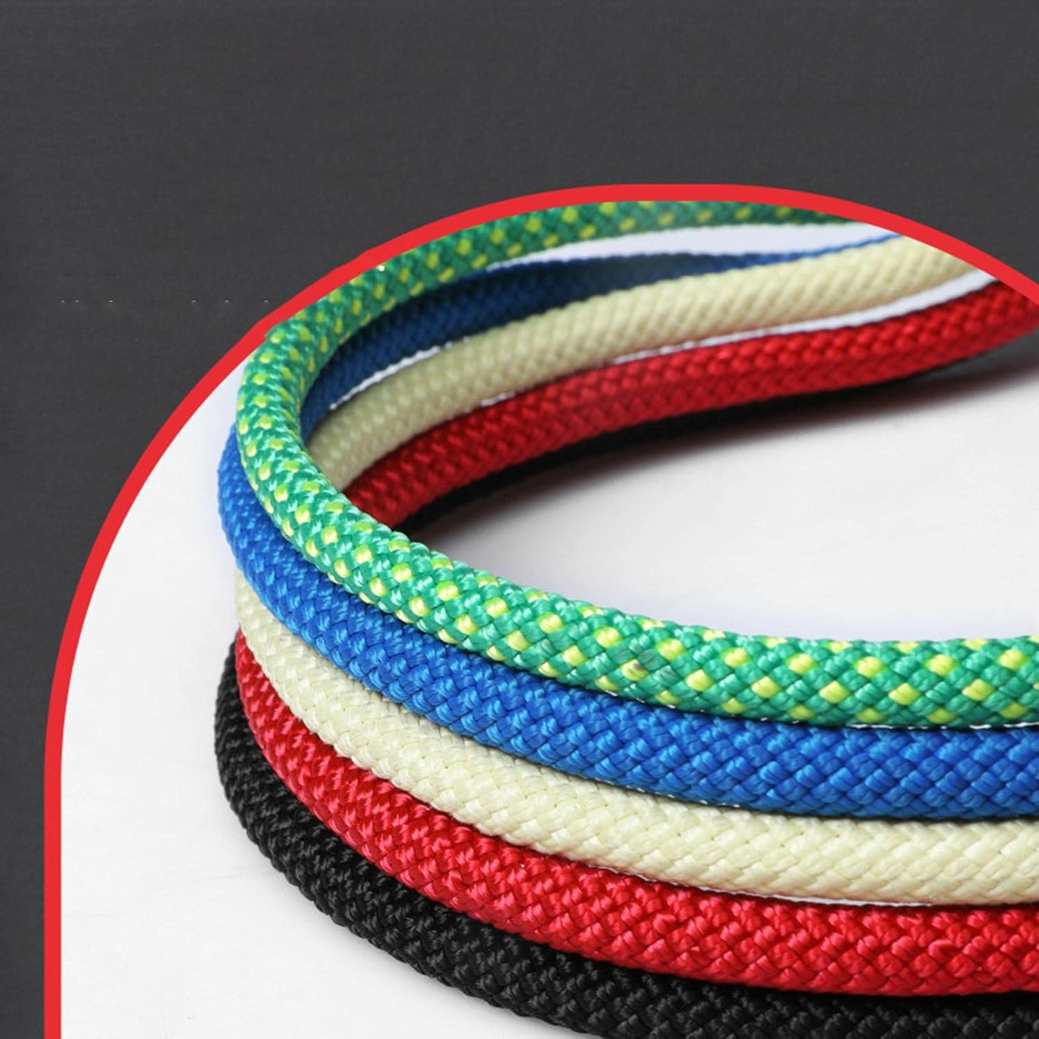 Amagogo Multipurpose 6Mm Prusik Cord Equipment Knot Rope Wear Resistance Rope 120Cm Length Tie down Rope Utility Cord for Climbing Hiking image number 3