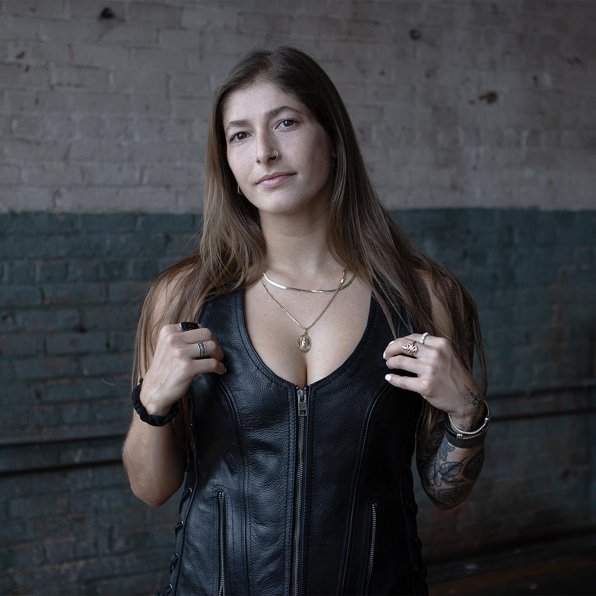 Milwaukee Women'S Side Lace Vest with Stitch Detailing (Black, Large) image number 2