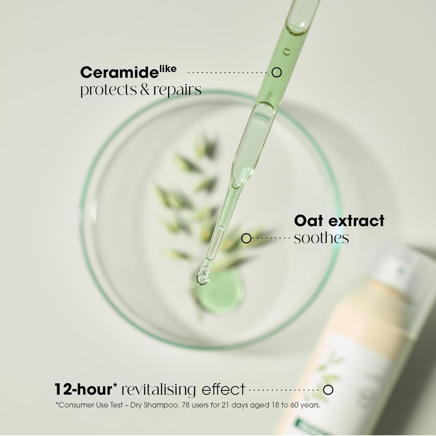 Klorane Dry Shampoo with Oat & Ceramidelike 150ML - All Hair Types image number 4