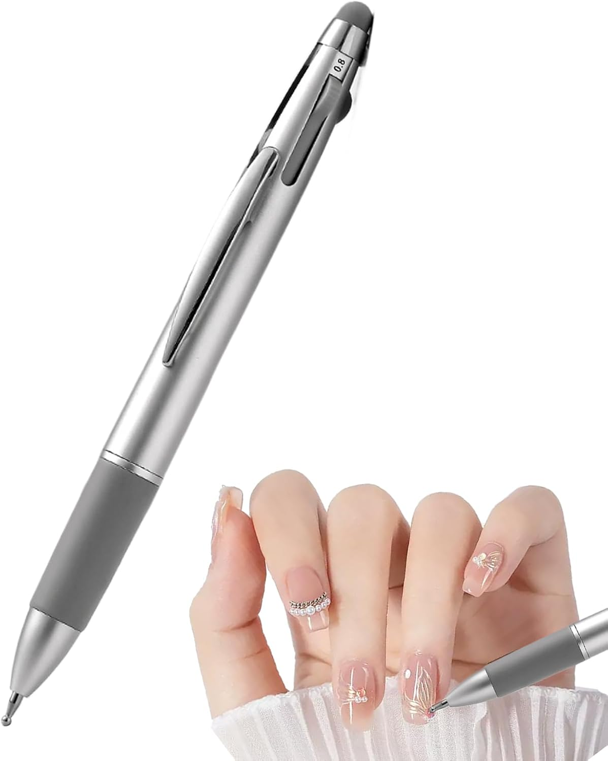 Yorajuy Dotting Pen for Nail | Retractable Fingernail Polish Dotting Pen for Girls - Compact Nail Dot Paint Aid for School Traveling Business Trip Home image number 2