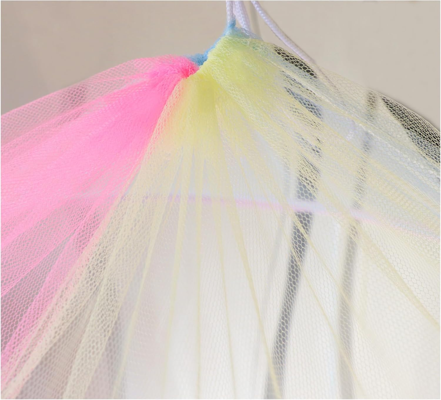 Rainbow Bed Canopy for Girls with Lights Princess Canopy for Girls Bed Mosquito Net for Single Twin Full Queen Size Reading Nook Canopy Bed Curtains Room Decor image number 2