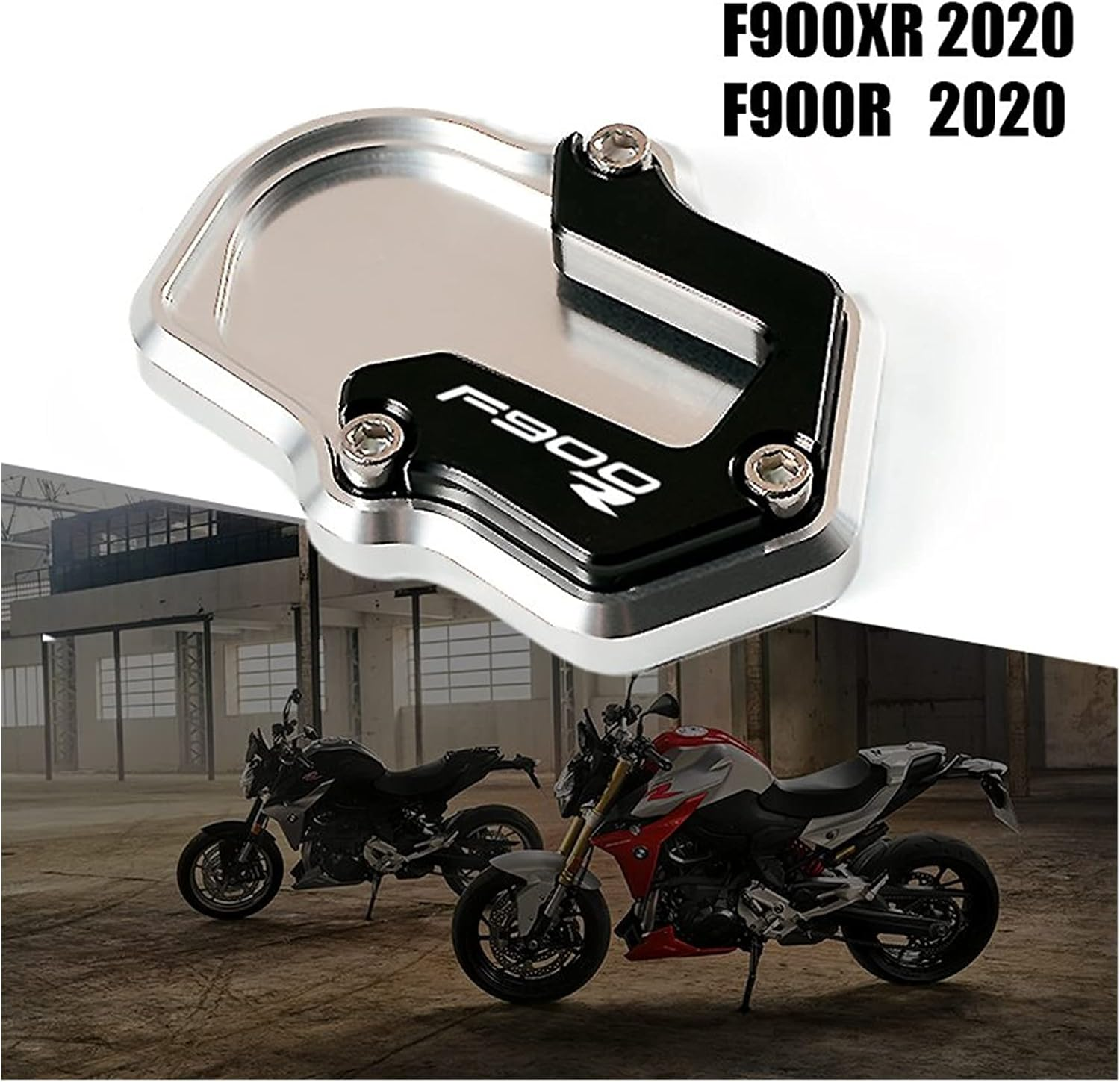 Motorbike Side Kickstand Pad Kickstand Side Stand Extension Enlarger Pad Foot Support Plate for B&M-W F900XR F900R F900 R XR 2020 Motorcycle Accessories (Color : 2, Size : F900R) image number 1