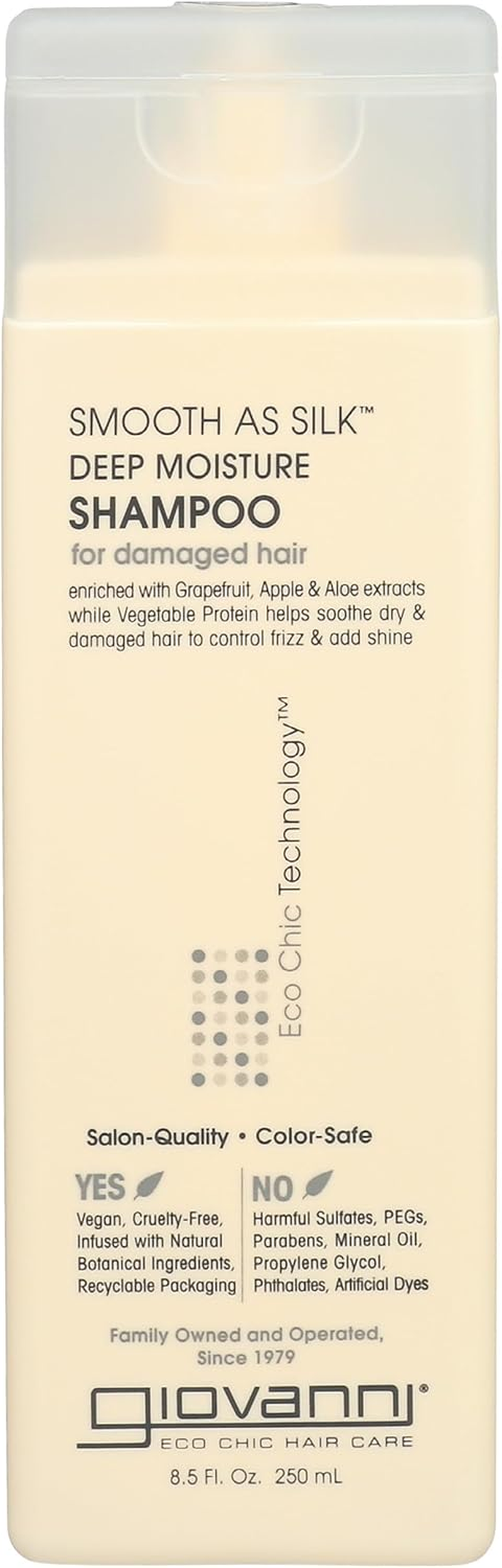 GIOVANNI Smooth as Silk Deep Moisture Shampoo (For Damaged Hair), 250 Milliliters image number 6