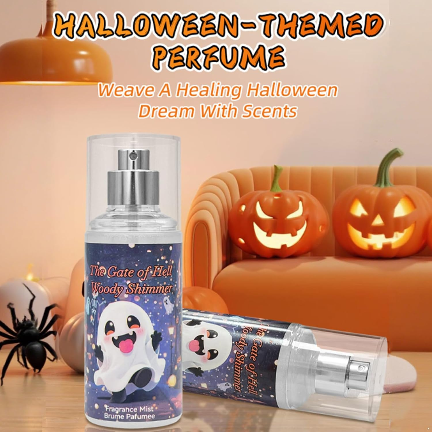 Inhzoy Night Out Halloween Perfume Warm and Spicy Unisex Scent Long Lasting Fragrance Navy Blue One Size image number 3