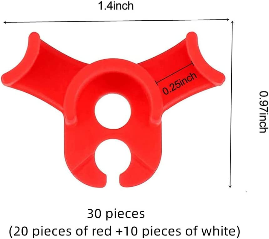 30 Pcs Plant Bender,Low Pressure Training Plant Bender for Plant Training,Low-Stress Training Clips for Plant Training (20 PCS Red,10 PCS White) image number 4