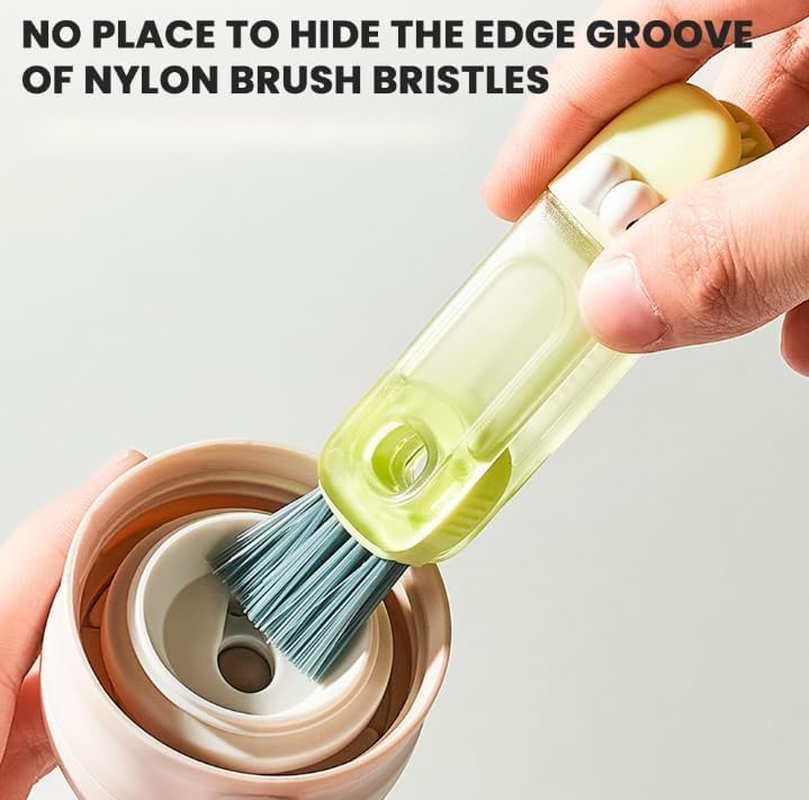 3 in 1 Cup Lid Cleaning Brush, Portable Lid Brush Cleaner for Hard-To-Reach Gaps, Deep Cleaning Tool for Water Bottles and Kitchen (3PCS) image number 3