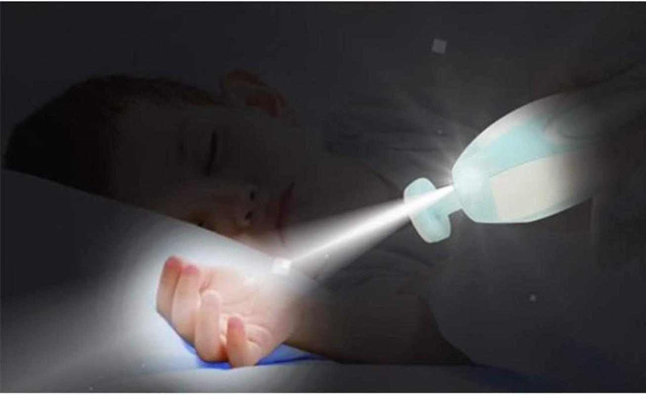 Electric Baby Nail File with Light, Safe Baby Nail Trimmer Clipper - Electric Nail Clippers Kit with 6 Grinding Heads for Newborn Infant Toddler Kids Toes and Fingernails image number 4