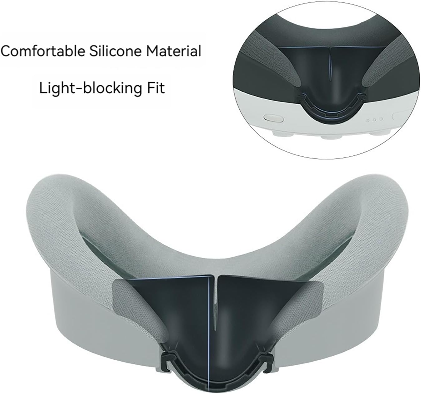 NUHFUFA 2 PCS VR Headset Soft Nose Pad Fits for Quest 3, Anti-Leakage Light Protective Nose Guard Silicone Blackout Cover Cushion VR Accessories image number 3