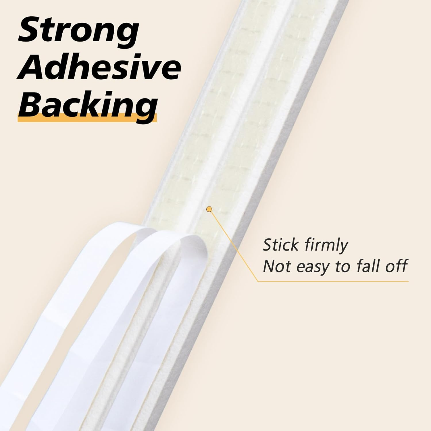 SUNMON D-Type Strip Door Weather Stripping Door Seal Self Adhesive Foam Soundproofing for Doors and Windows, Oundproofing Weatherstrip Gap Collision Avoidance (White) - Black image number 6