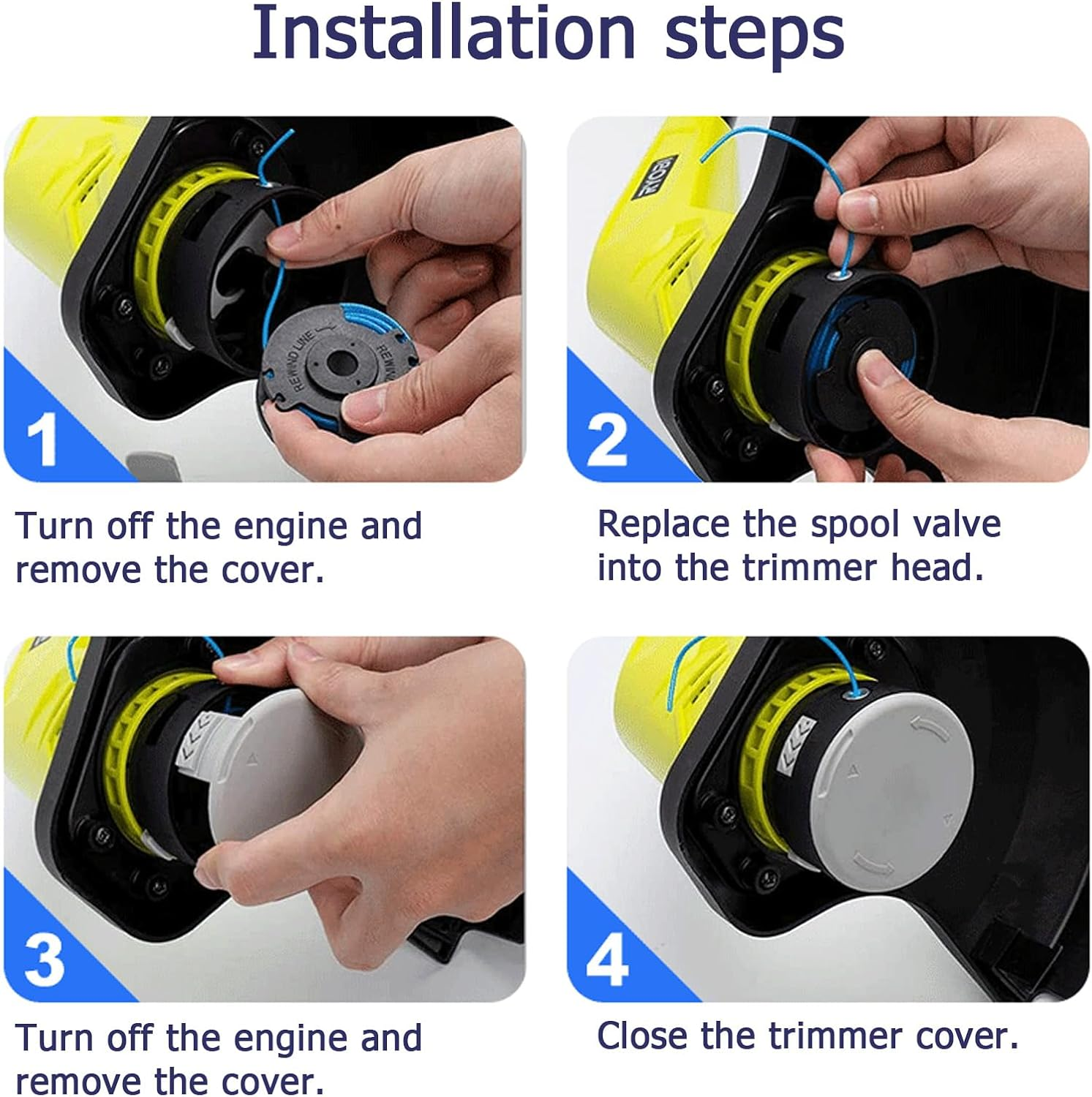 11FT 0.065" String Trimmer Line for Ryobi Strings Trimmers Refill, Replacement for Ryobi One+Ac14Rl3A 18V 24V 40V Cordless Weed Eater Spool - Durable & Compatible image number 6