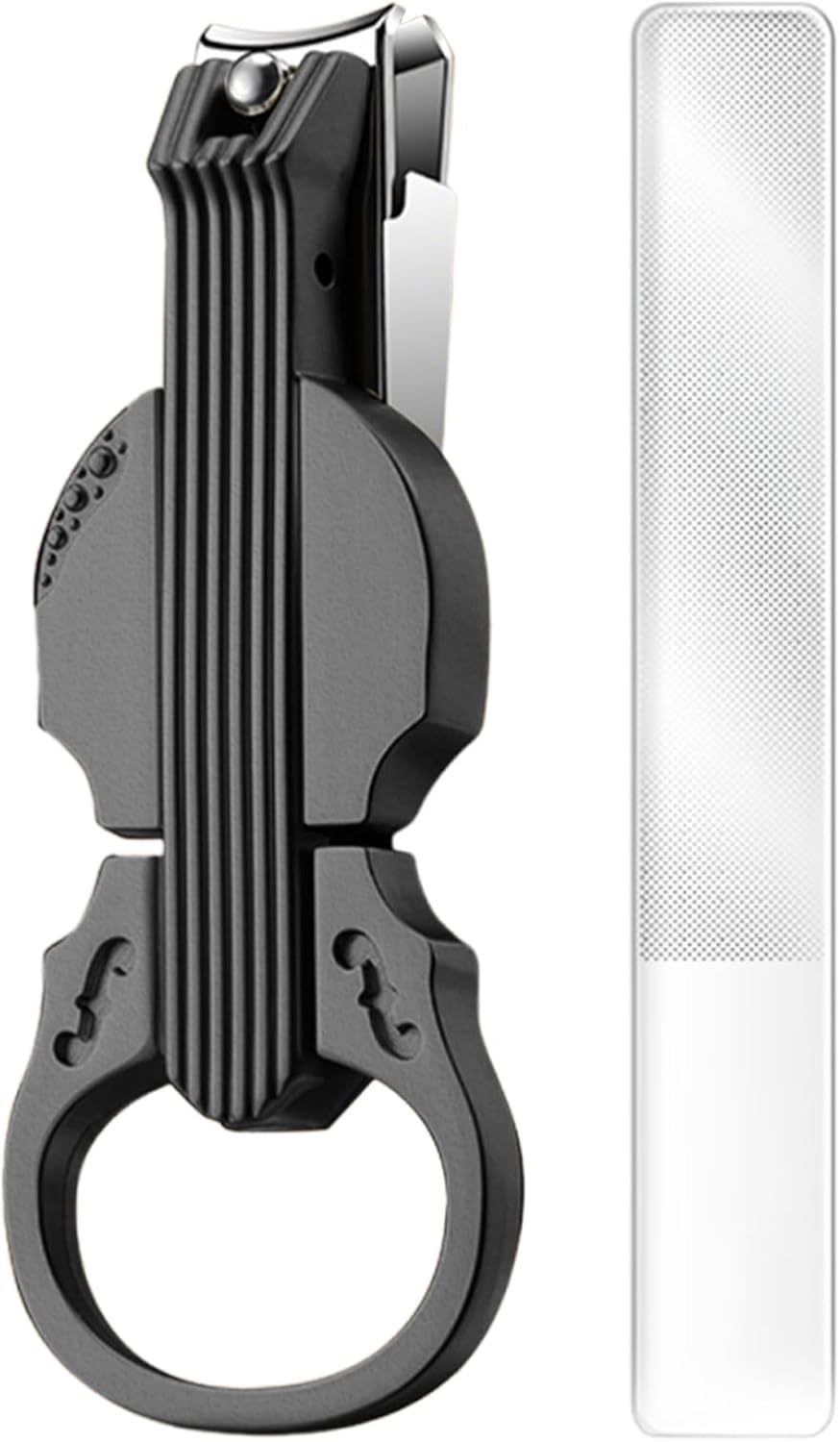 Fingernail Clippers - Nail Trimmer for Women with Magnifier - Scissors Opener Cutter Violin Shape Trimmer for Pedicure Manicure Grooming Kids Travel Home Daily Social Toenail Care