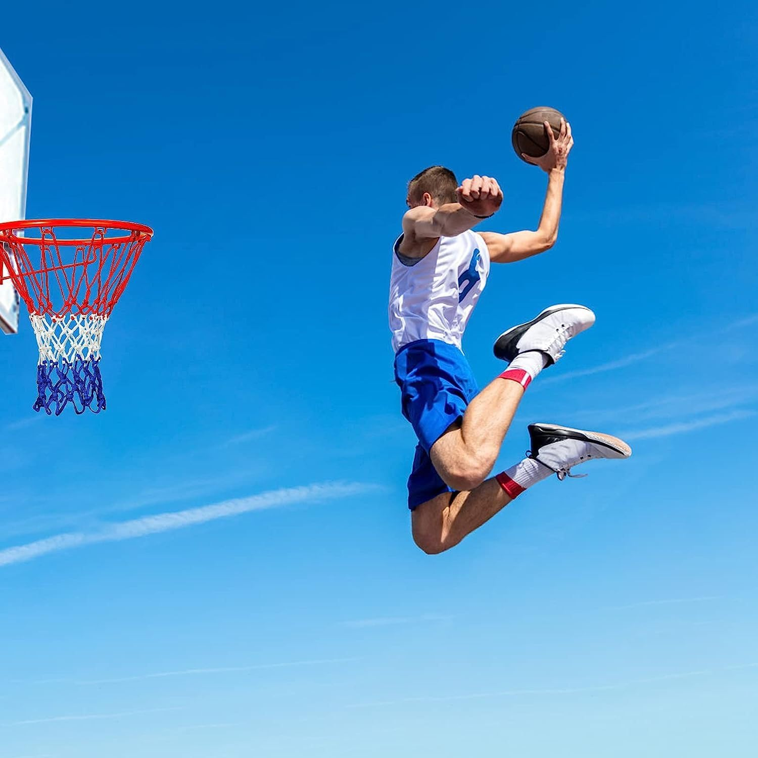 CENZICOM Basketball Net, Upgrade Thick Professional Basketball Nets Replacement Heavy Duty Outdoor Professional Basketball Hoop Net for All Weather-12 Loops image number 3