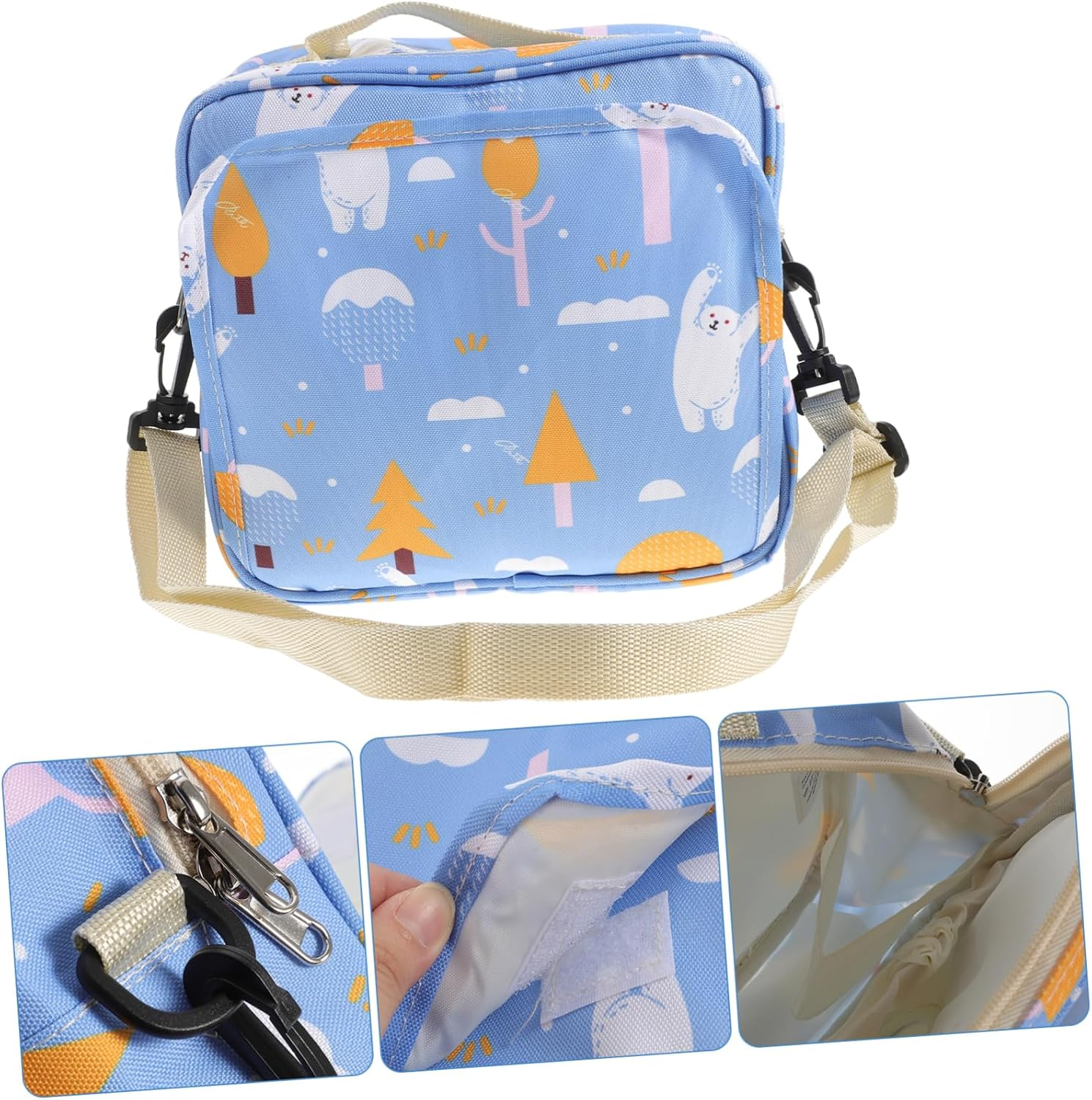 Large Portable Diaper Bag Tote for New Moms Multifunctional Baby Diaper Organizer Tote Shoulder Strap Travel and Outdoor for Mommy Care