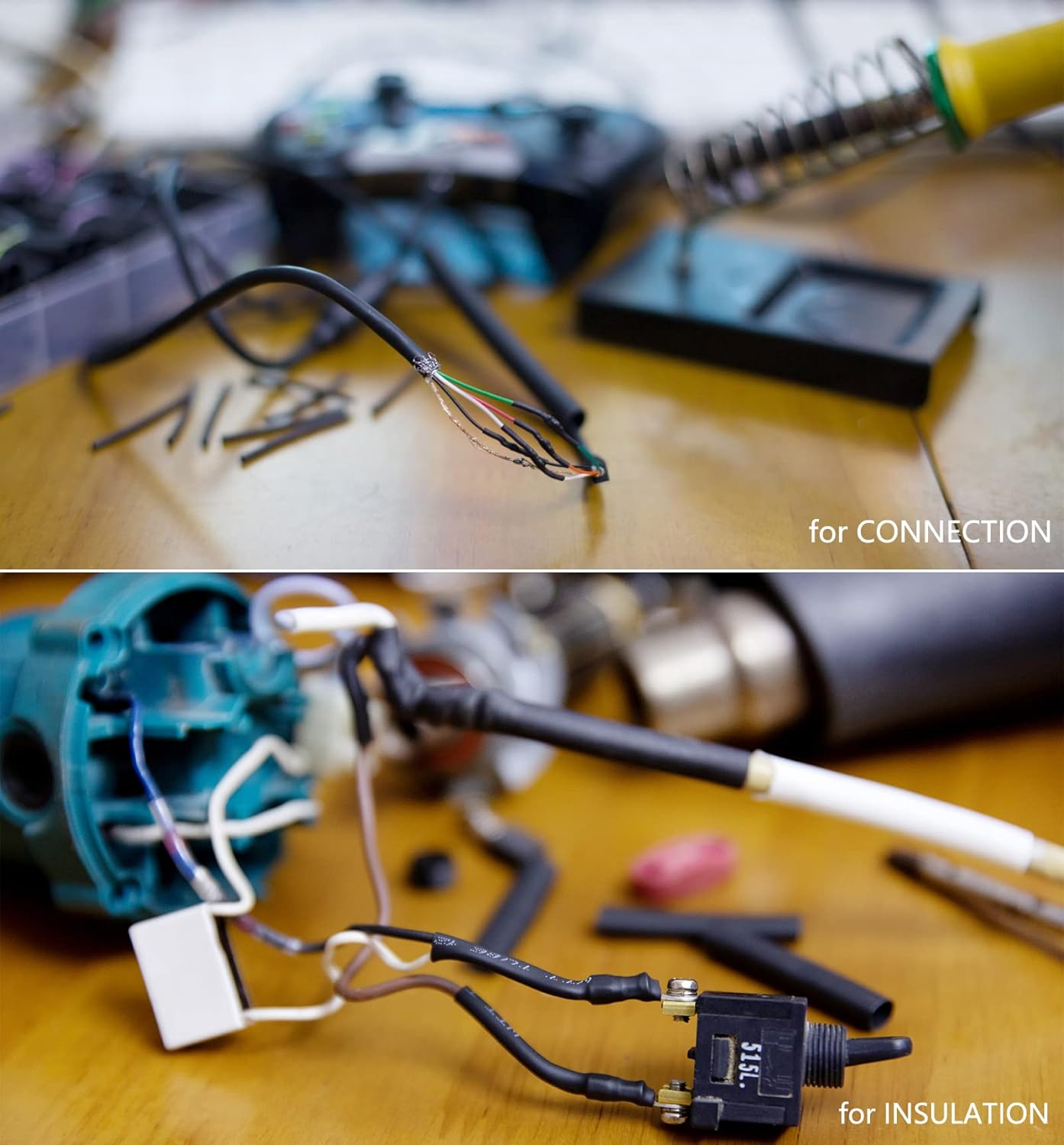 Ginsco 580 Pcs 2:1 Heat Shrink Tube 6 Colors 11 Sizes Tubing Set Combo Assorted Sleeving Wrap Cable Wire Kit for DIY image number 4