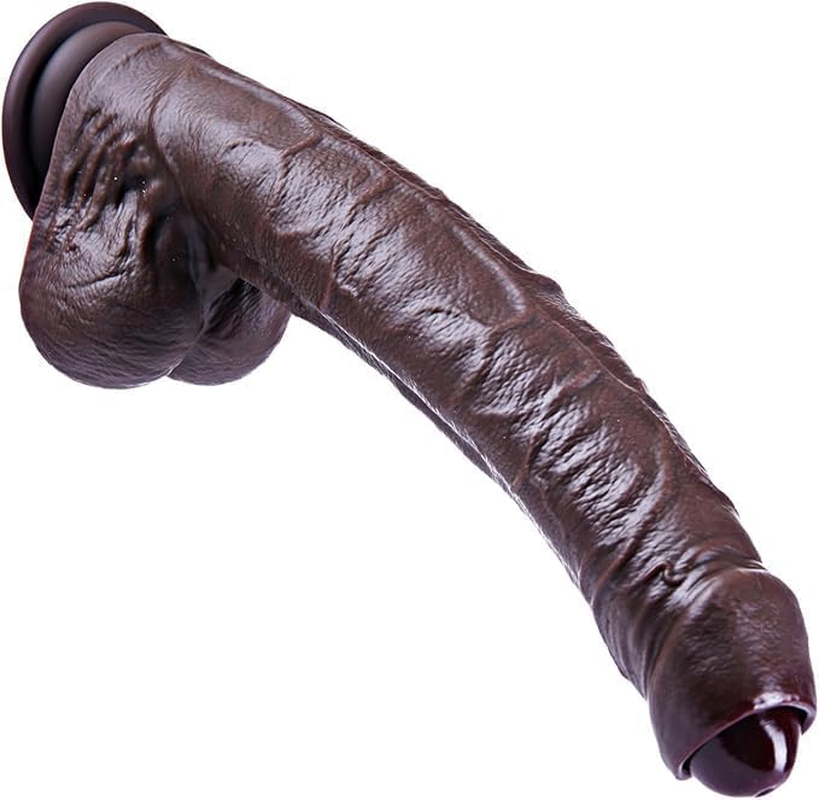 10.6 Inches Huge Black Dildo, Uncut Foreskin Uncircumcised BBC Dildo Long Realistic, Big Thick Anal Silicone Penis, Large Penis Sex Toy for Women image number 1