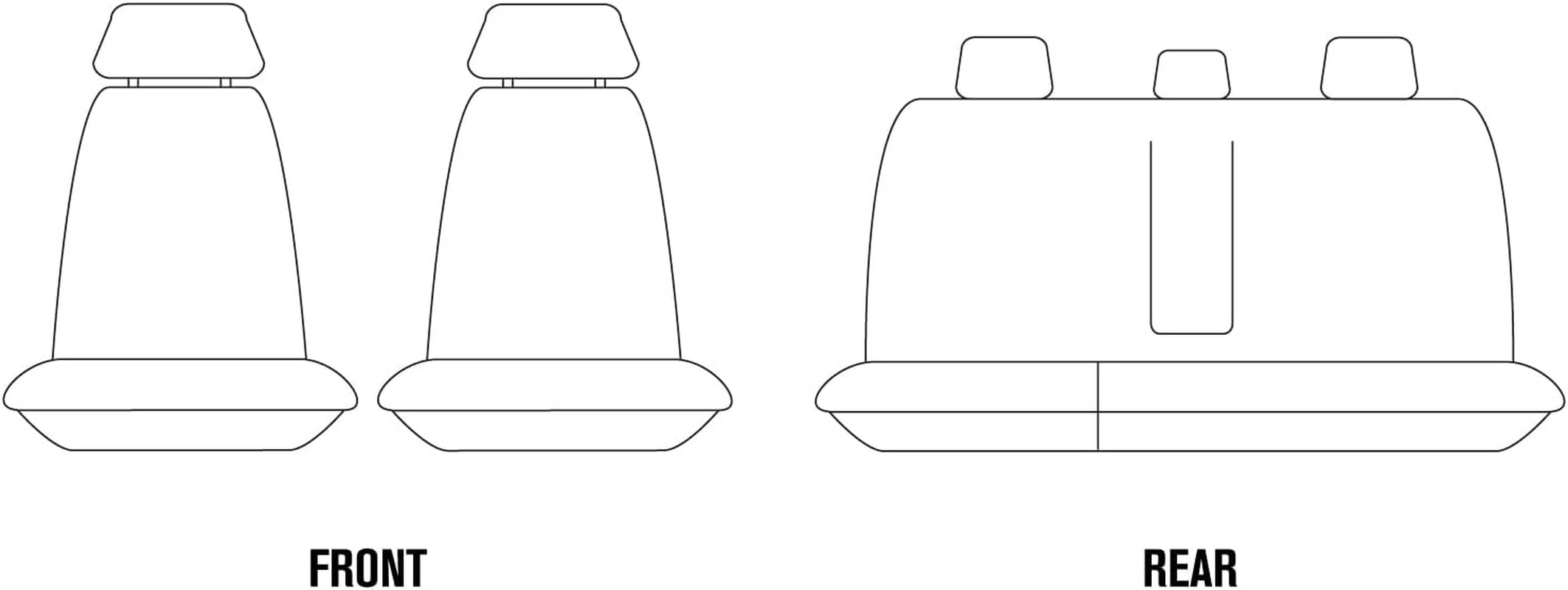 For Toyota Hilux Dual Cab 2015-On Sperling Custom Black Front & Rear Canvas Seat Covers image number 1