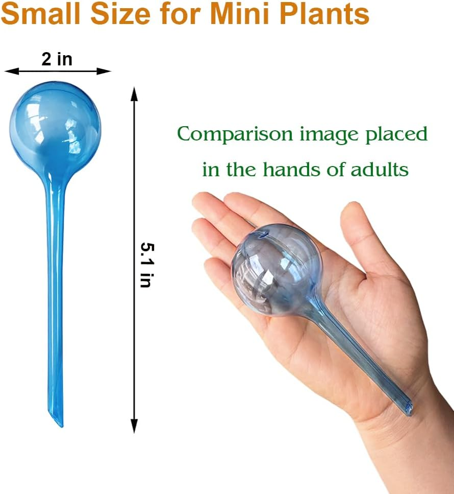 MOONSOUND Small Plant Watering Globes, 6Pcs Plastic Plant Watering Devices, Plant Waterer Self Watering Bulbs for Indoor Outdoor Plants image number 6