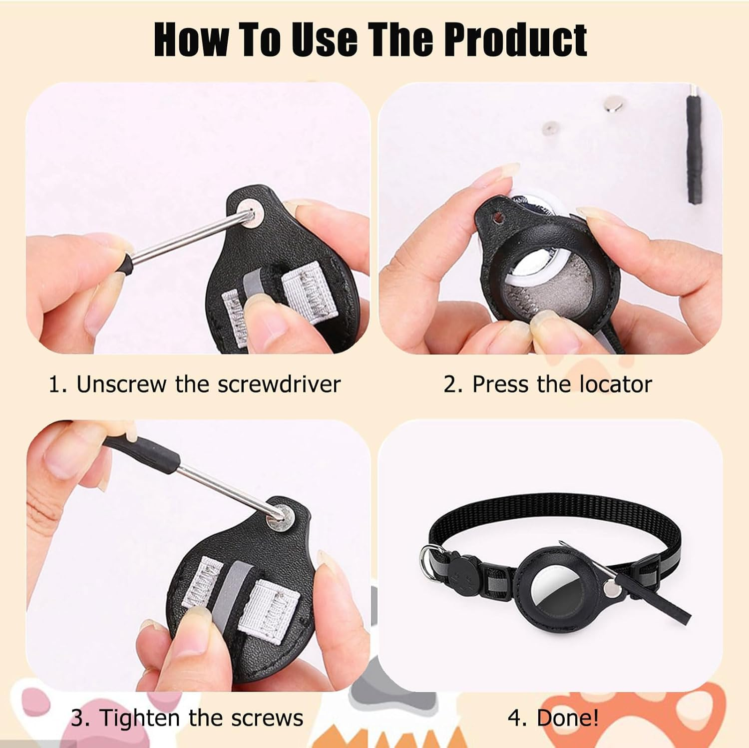 Airtag Cat Collar, Airtag Cat Collar with Bell, Cat Collar Airtag, Airtag Collar Cat Reflective, Adjustable Collar Cat, Compatible with Apple Airtag image number 3