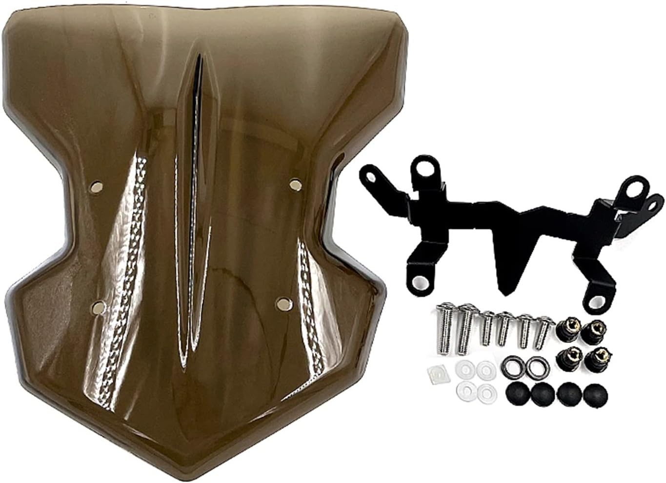 KANGYEBAIHUODIAN Fit for Yamaha MT-03 MT03 2020 2021 Motorcycle Windscreen Windshield Shield Screen with Bracket Fit for Yamaha Mt-03 Mt 03 (Color : Brown) image number 1