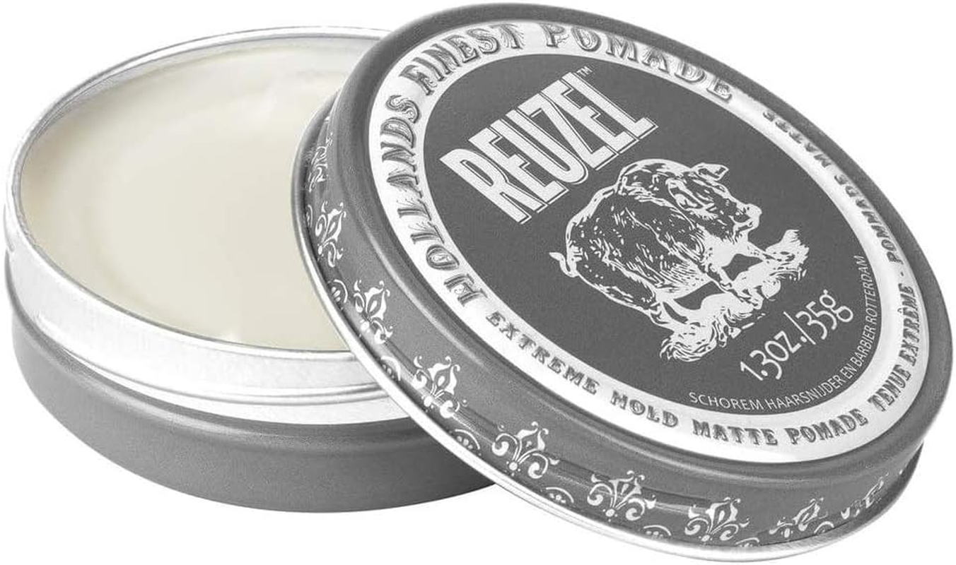REUZEL Extreme Hold Mat, Pomade, Gray, No Shine, 12.0 Oz (340 G) image number 1