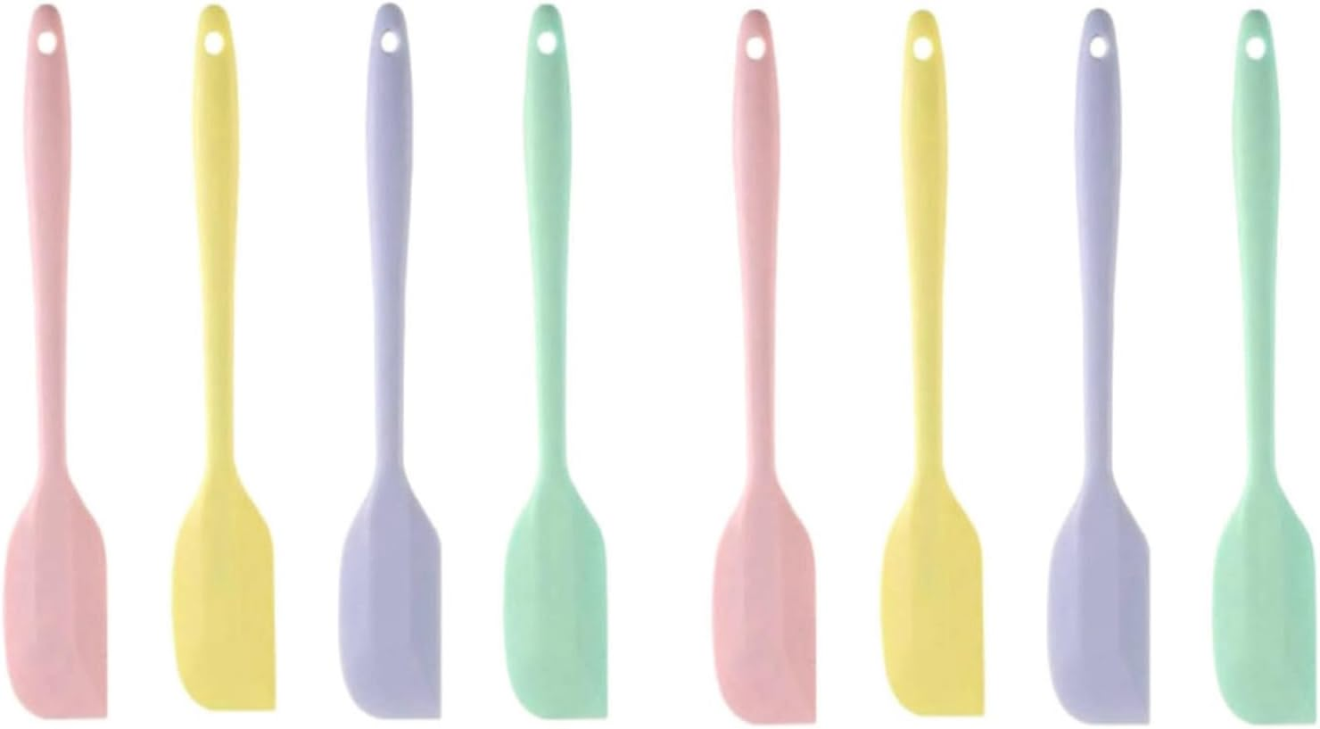 Silicone Spatula Set for Baking, Cooking, Scraping, and Mixing, 8 Pieces Rubber Kitchen Utensils with High Heat Resistant Non Stick Dishwasher Safe Bpa-Free image number 4