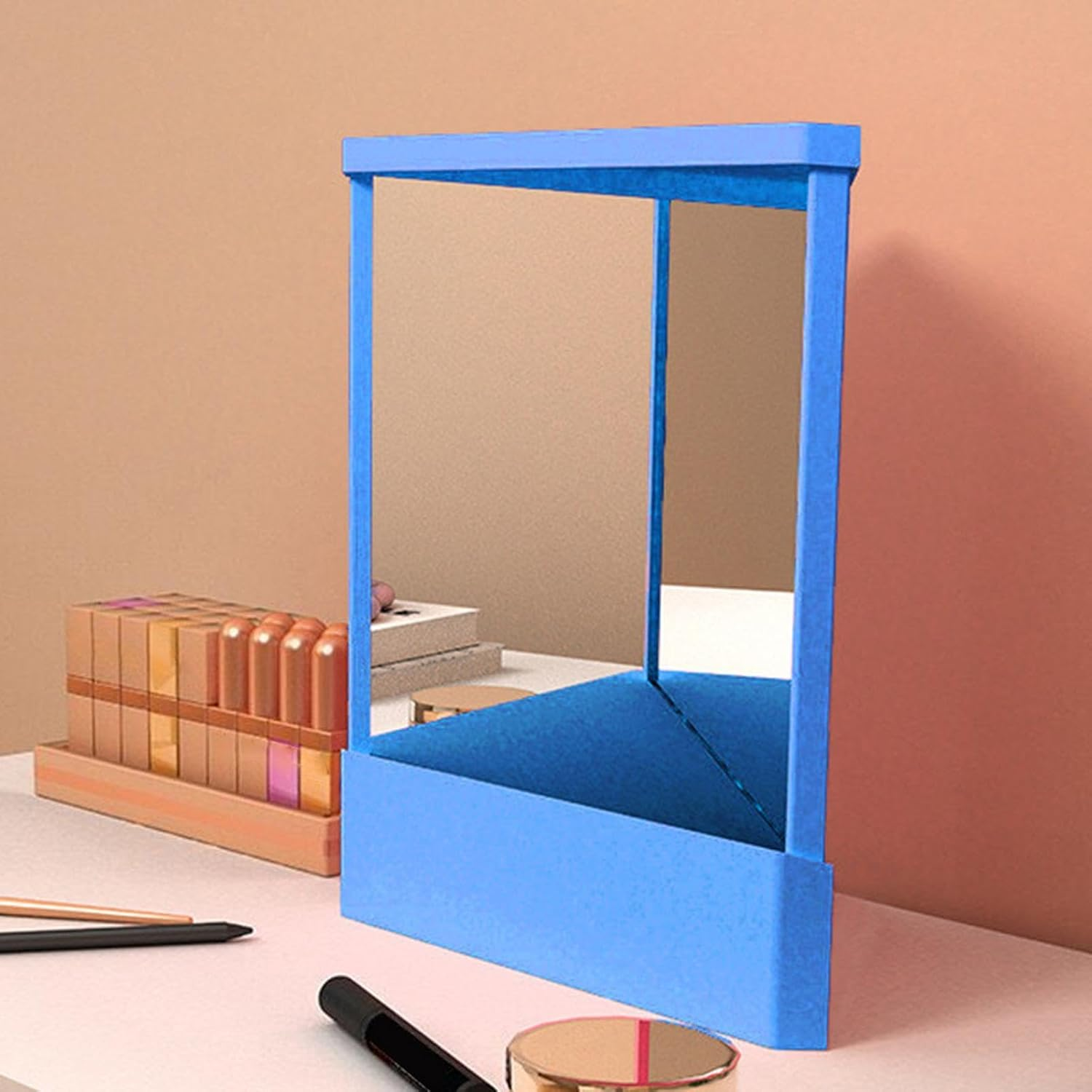 Wesleyyy True Mirror - Non Reversing Mirror, Makeup Vanity Mirror, Real Image Non-Reverse Mirror, Personal Makeup Mirrors, for Haircuts and Beauty, 19X23Cm image number 6