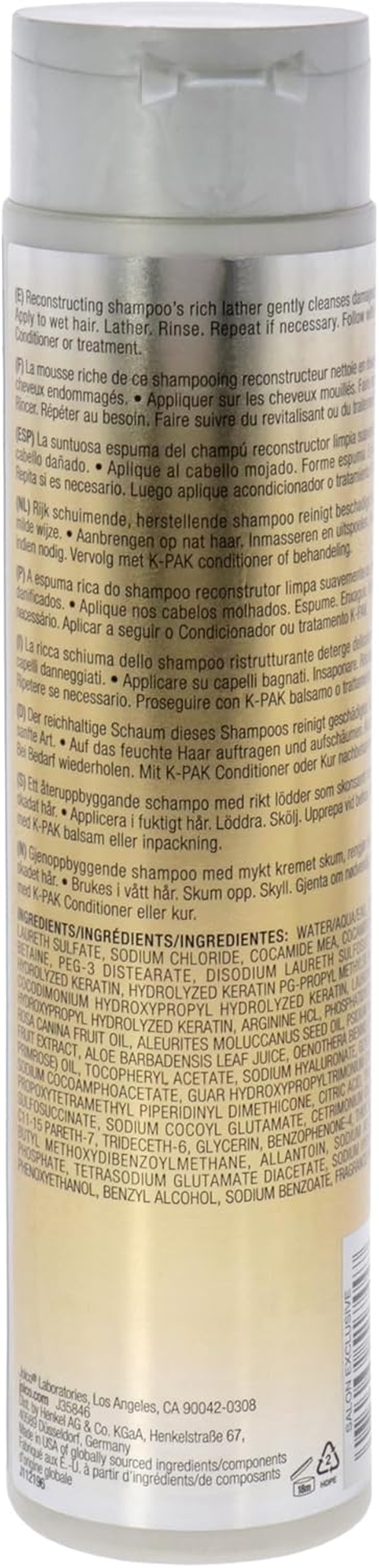 Joico K-Pak Reconstruction Shampoo 300Ml image number 1