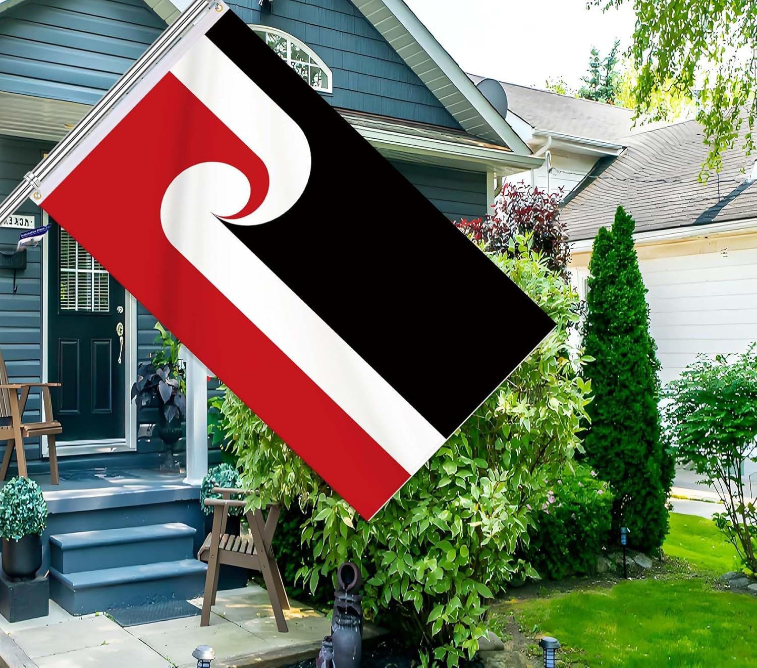 Maori Flag,3X5 FT Indigenous Flag,36X60 Inch Large Digitial Double-Printed Durable 150D Thick Polyester Decorations with 2 Brass Grommet image number 1