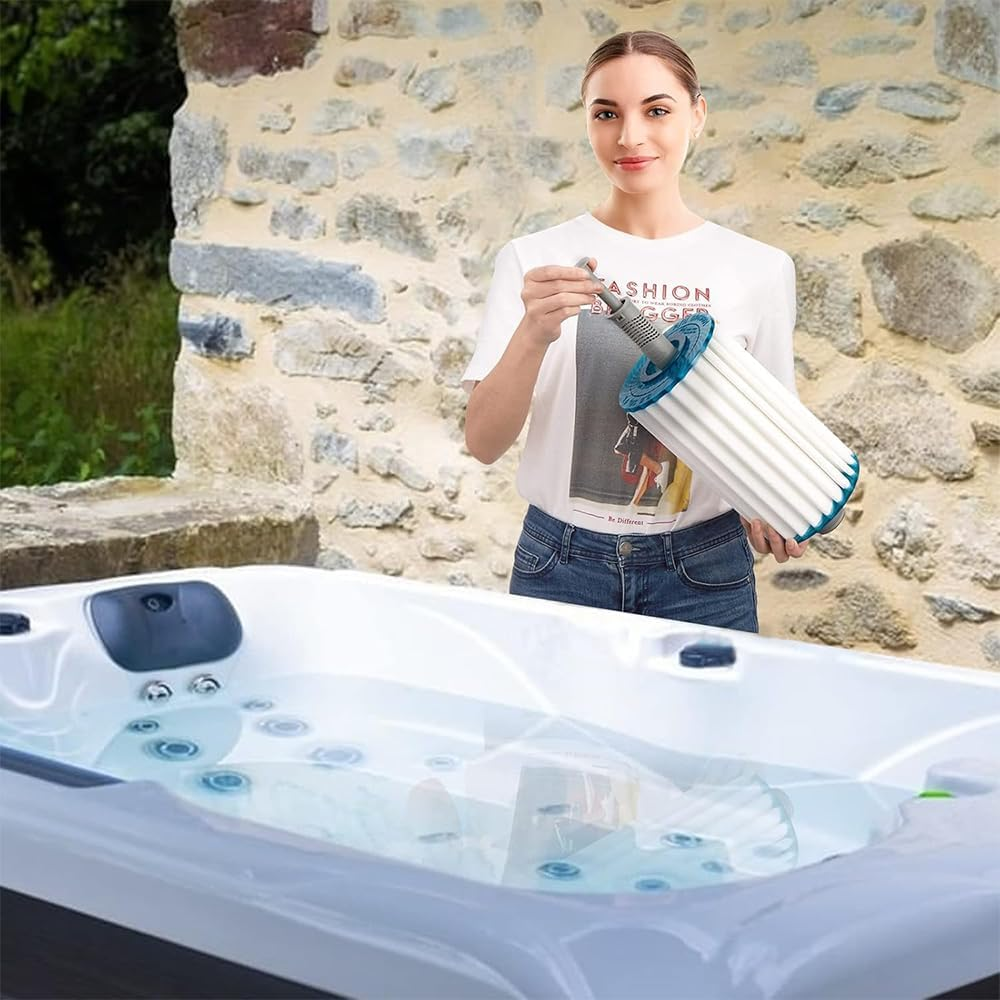 3Pcs Mineral Filter for Hot Tub, Silver Ion Mineral Cartridge, Pool Silver Ion Cartridge Replacements, Silver Ion Cartridge for Hot Tub Water Fresh and Clear, Pool Mineral Cartridge