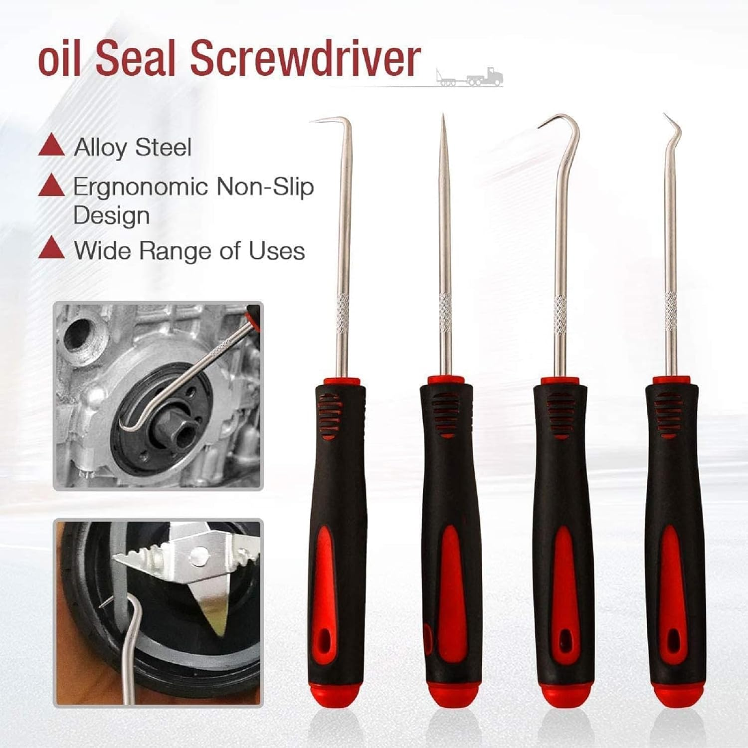 Trim Removal Tool, Fastener Remover Car Tool Kit, Automotive Interior Plastic Pry Kit, Radio Auto Clip Pliers Removal Tool Kit - Red image number 1