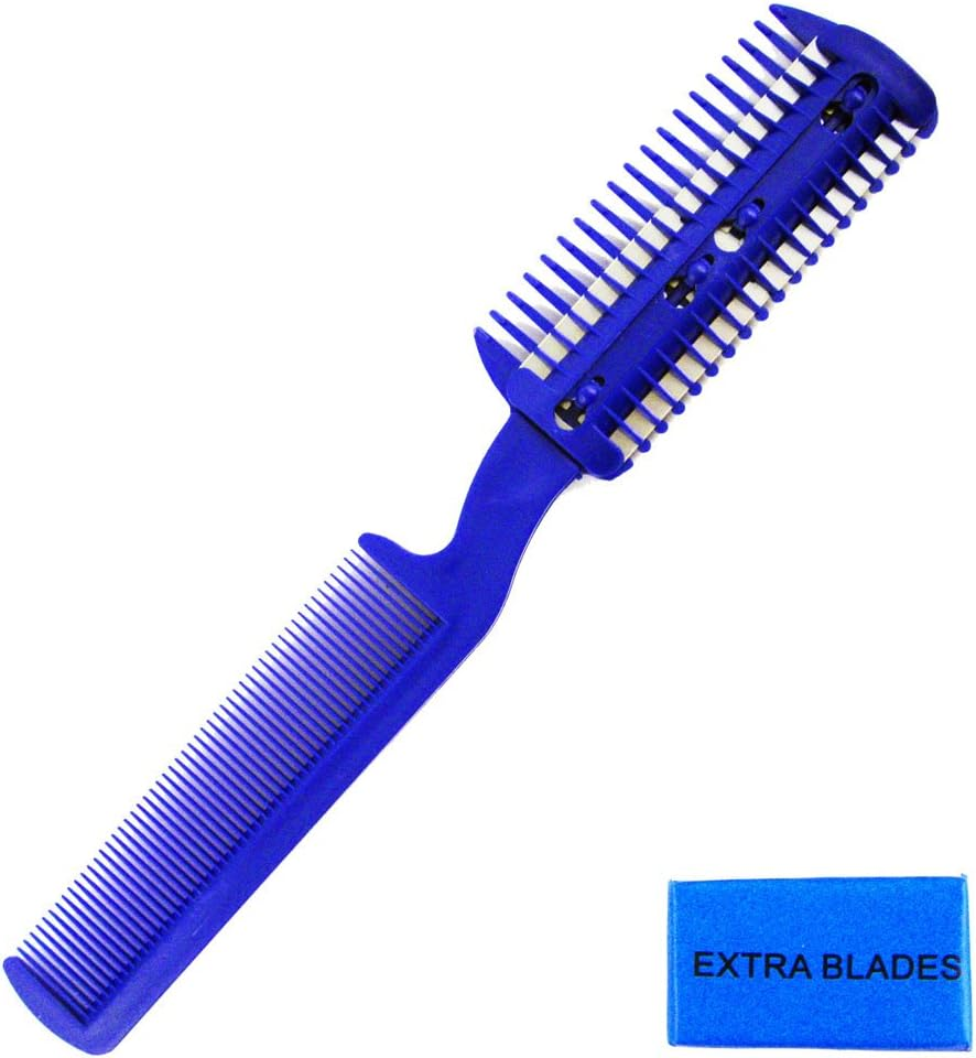 Universal Unisex Razor Comb Home Hair Cut Scissor (W/ 6 Bonus Replacement Razors)