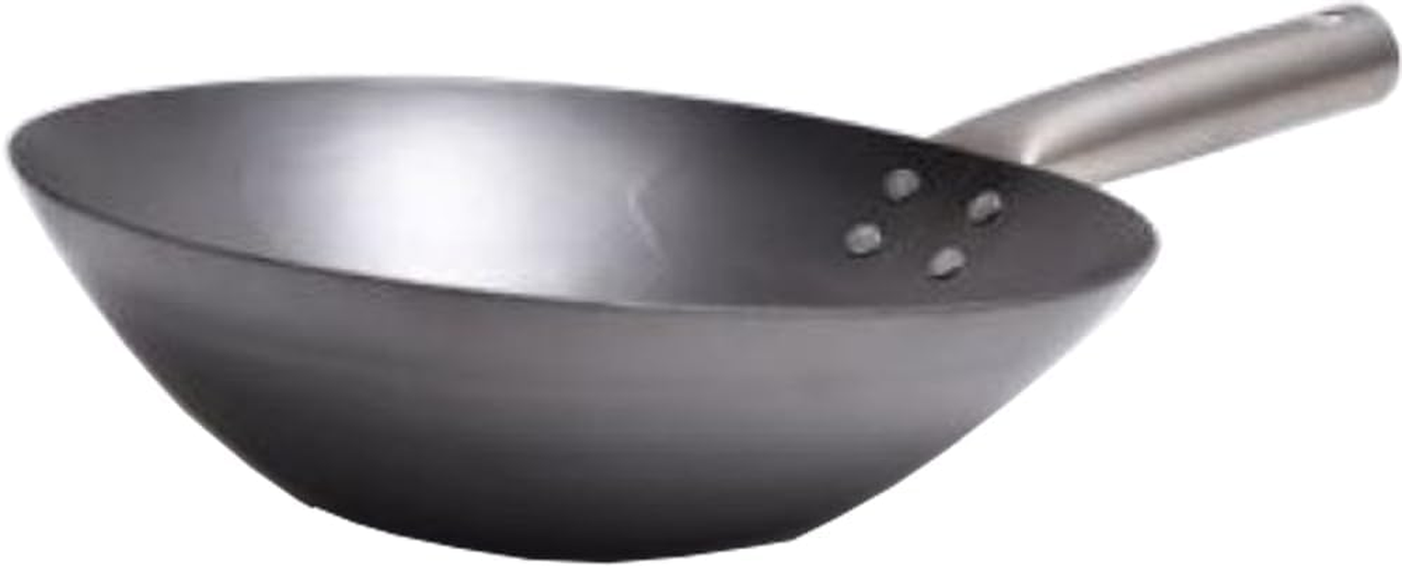 Advance Door Hanako+A Hammered Nitrided Deep Frying Pan 11.8 Inches (30 Cm), Black, Silver image number 2