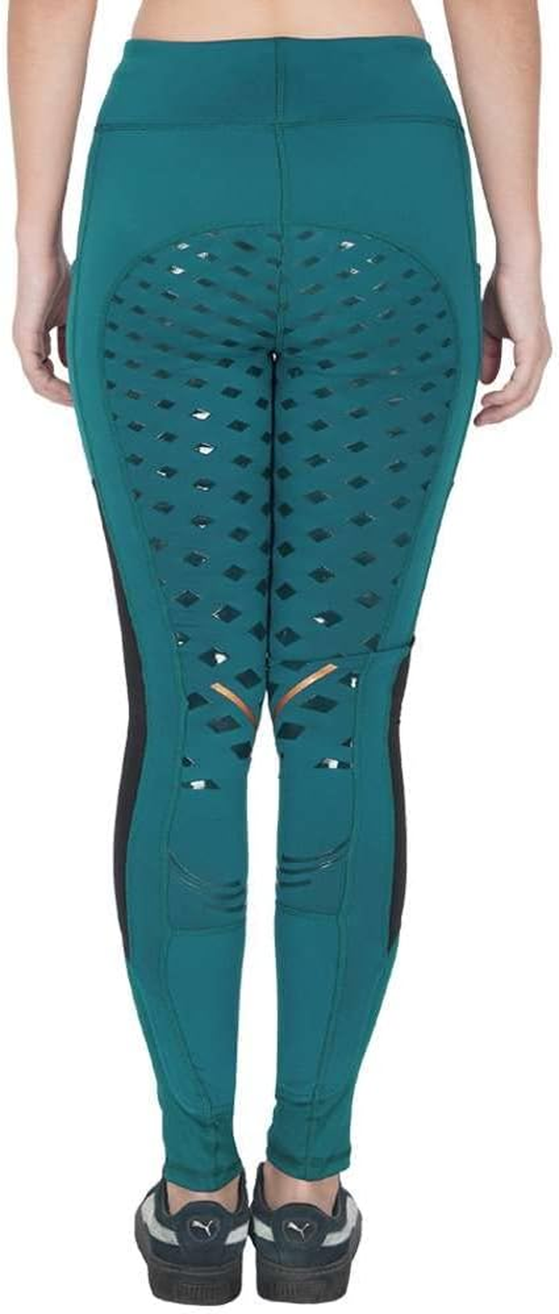 Women'S Horse Riding Silicone Pullons Leggings Winter Ladies Leggings Tights Sticky Bum Riding Pants image number 3