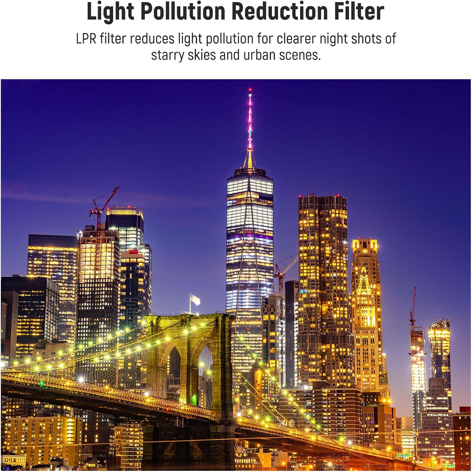 NEEWER LPR Filter Compatible with DJI Osmo Pocket 3 Creator Combo Accessories Multicoated HD Optical Glass Magnetic Light Pollution Reduction Night Lens Filter with Screen Protector, FL-63