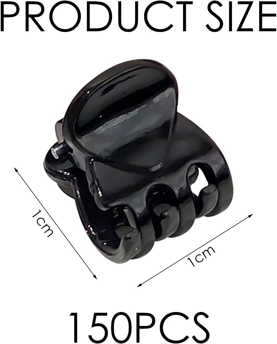 Pack of 150 Black Mini Plastic Hair Pins, Hair Pins for Children, Simple and Versatile Hair Accessories, Hairstyle Accessories