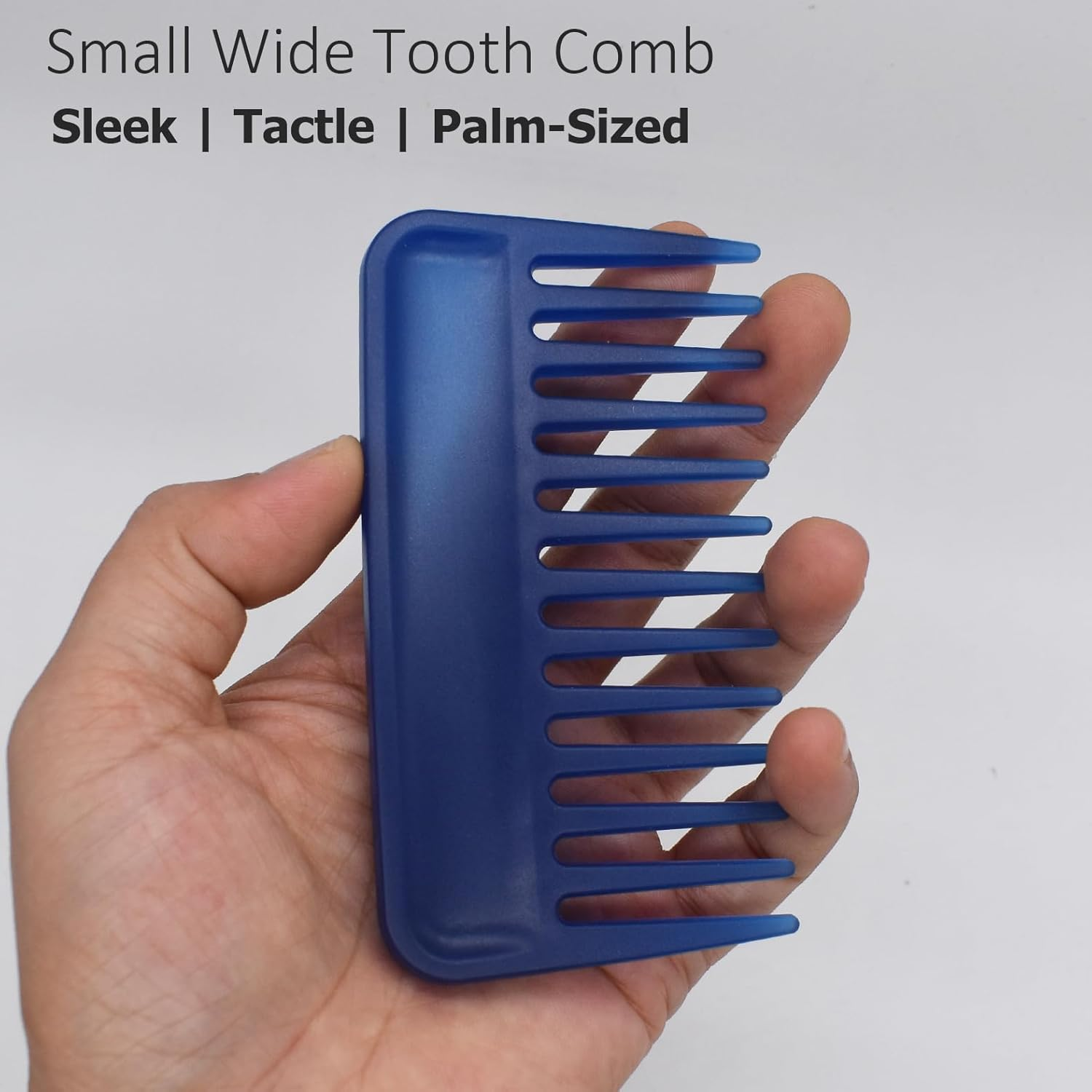 Professional Hair Comb, Streaker Texture Pocket Size Detangling Combs for All Hair Types, Women, Men, Kids, Home, Office, Car, Travel, Handbag, Gym Bag (Blue, 1) image number 1