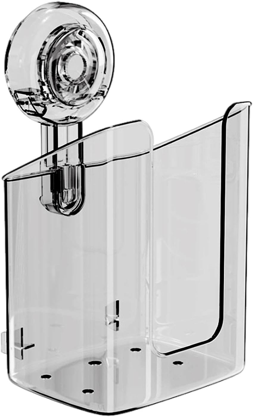 Wipes Dispenser for Bathroom | Suction Cup Clear No Punching Wall Mounted Wipes Box Flushable,Toilet Wipes Holder, Wipes Container for Bathroom Kitchen Bedroom