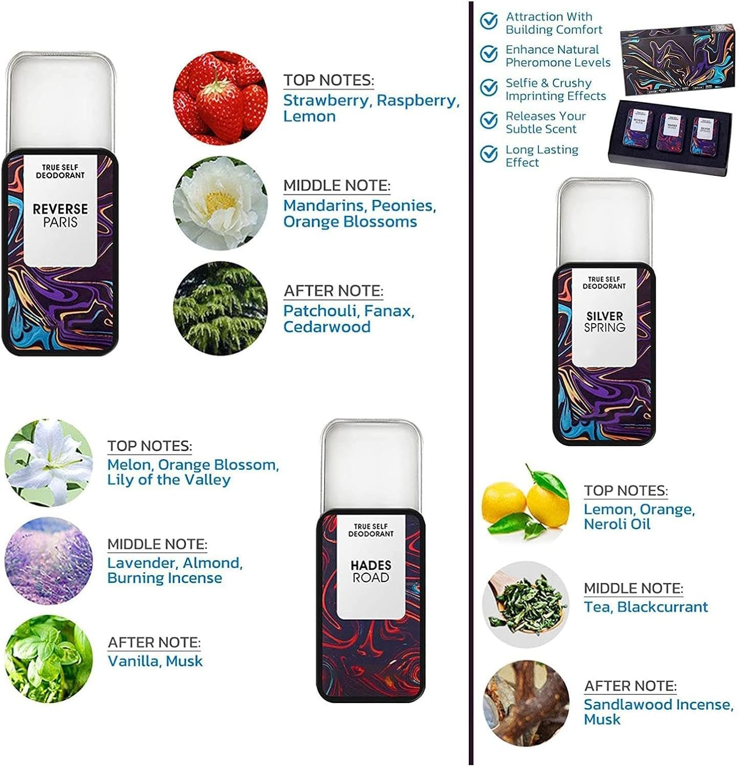 Sandalwood Perfume for Women - Natural Long Lasting Hommelure Feromone Solid Perfume,Portable Pocket Solid Fragrance Balm for Travel Dating image number 5