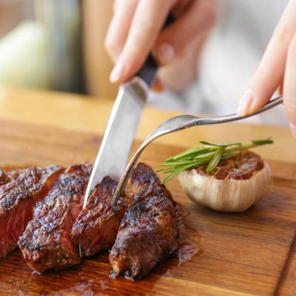 FRAINBOWZ Portable Stainless Steel Flatware Set，Stainless Steel Flatware Camping Utensil Set with Neoprene Bag for Outdoor Travel Picnic Office School Lunch Box（Black） image number 3