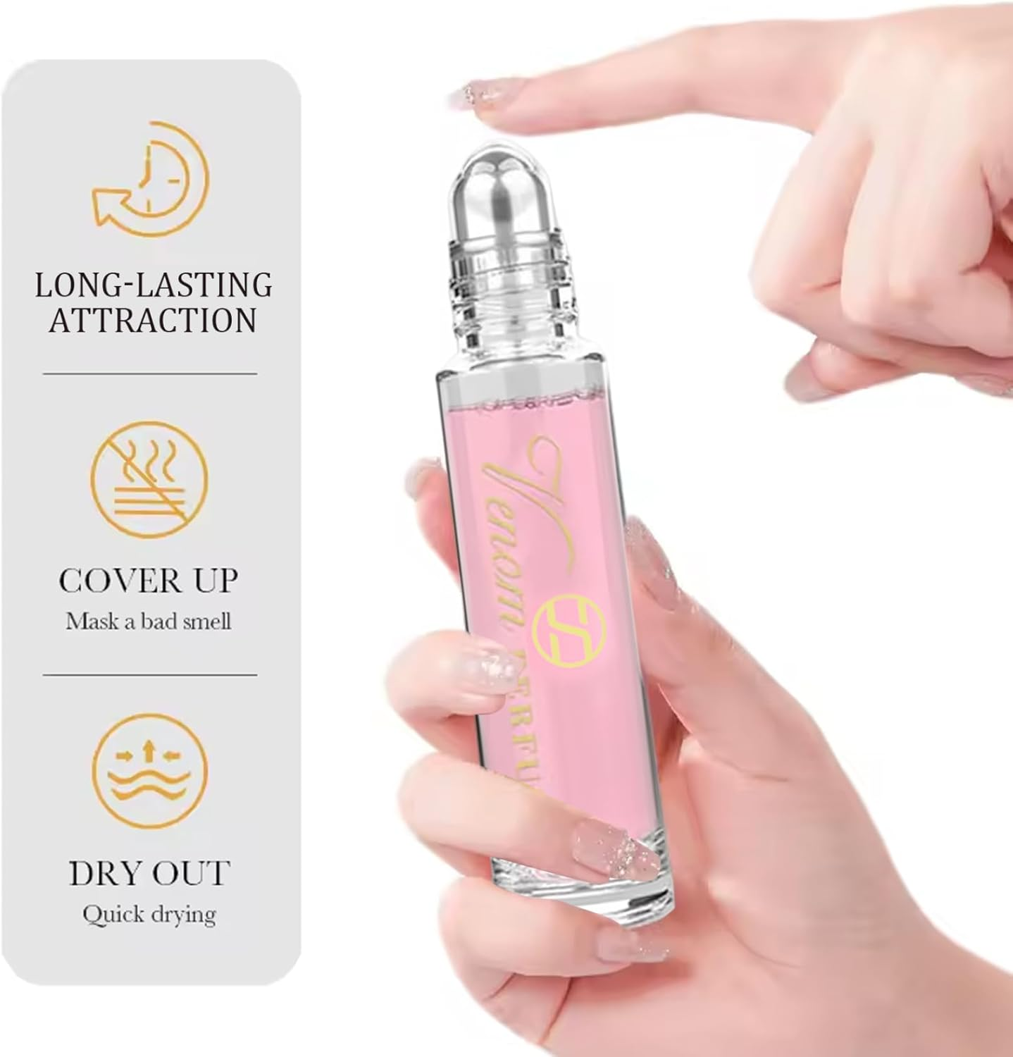 2Pcs Pheromone Perfume for Men & Women, Long-Lasting & Addictive Roll on Perfume, Romantic Fragrances, 10Ml, Home Decor image number 3