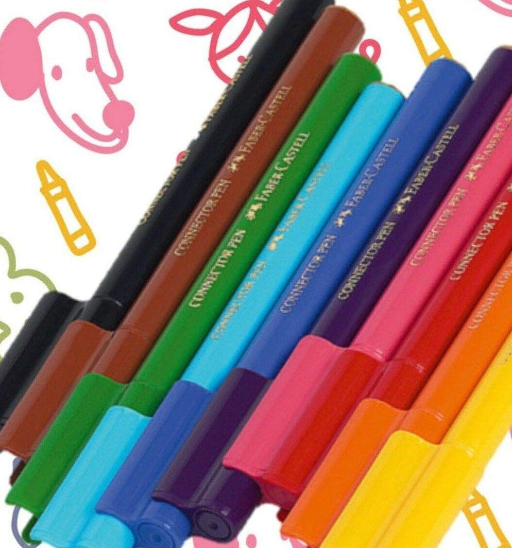 Faber Castell 48 Pack Texters Connector Pens Art Drawing Texta Colouring Kids image number 3
