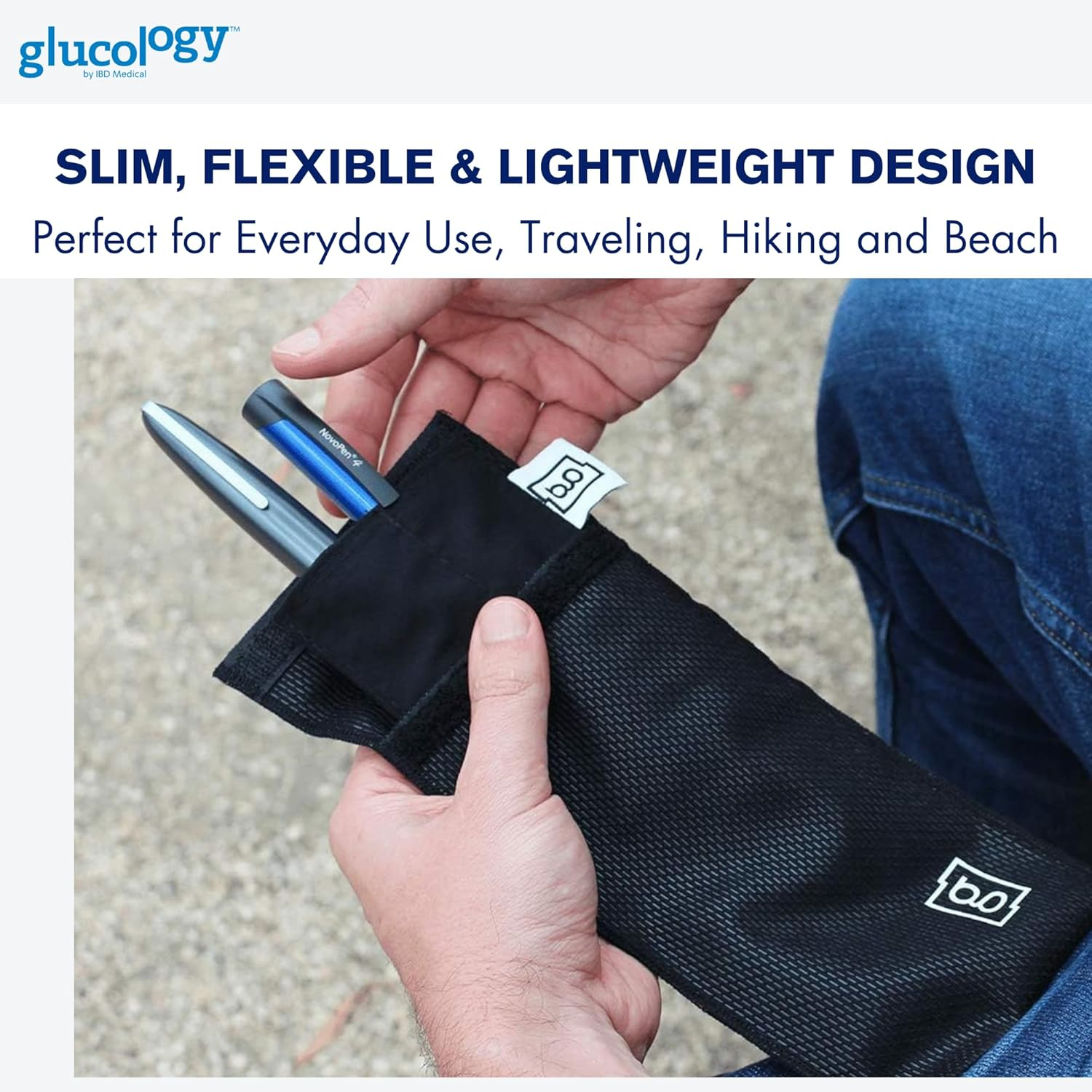 Glucology Insulin Cooling Pouch &ndash; Keeps Medication Cool for 36+ Hours, Stress-Free | Insulin Pen Cooler for Travel and Everyday Use | No Ice, No Batteries Required | 2 Pens Capacity | Black