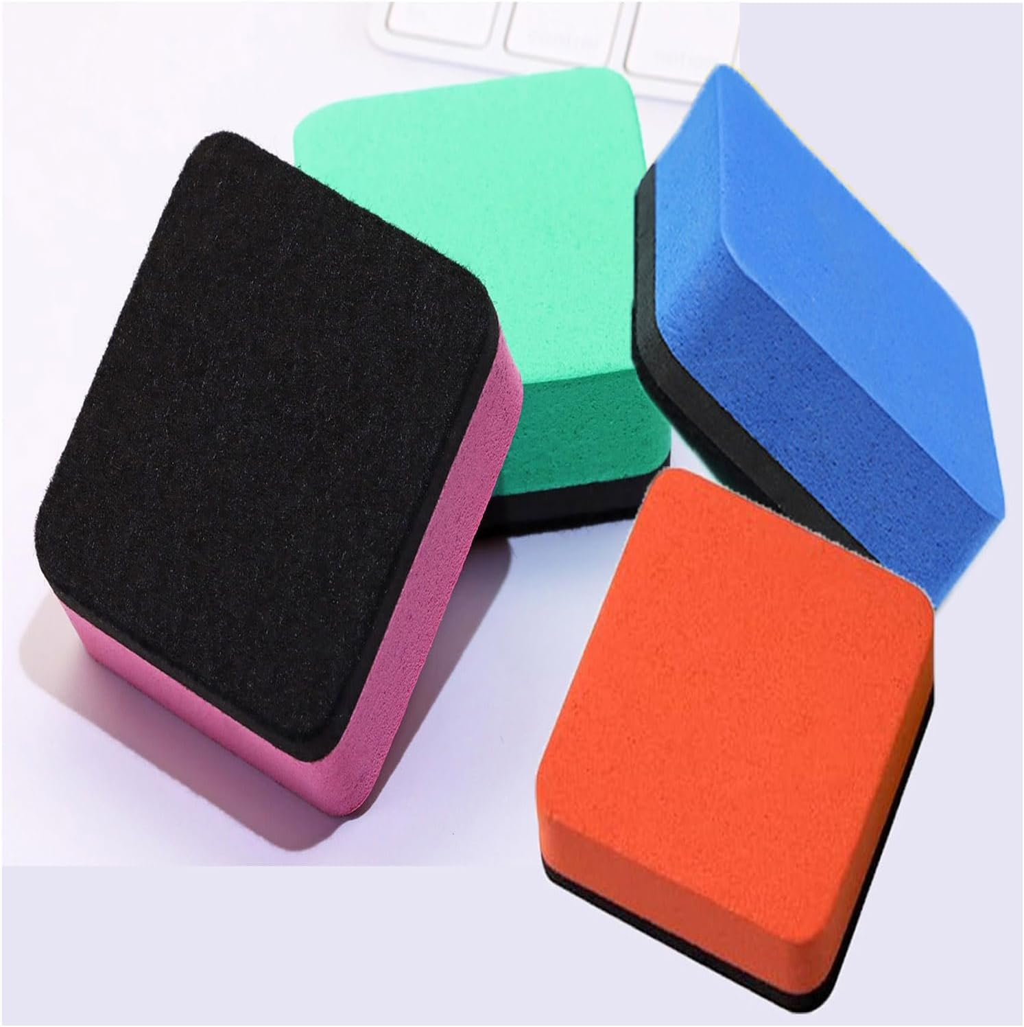 8 Pack Mini Dry Erase Erasers,Magnetic Whiteboard Dry Erase for Classroom,School,Home and Office (5 X 5 Cm) image number 4