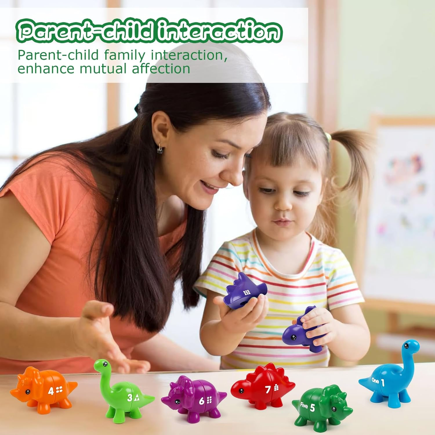 Peeokuo Matching Number Counting Dinosaur Toys with Double-Sided 1 to 10 Math Match Preschool Learning Sensory Sorting Educational Montessori Toy Sets Sorting Sensory Toys for Age 3+ Girls image number 5