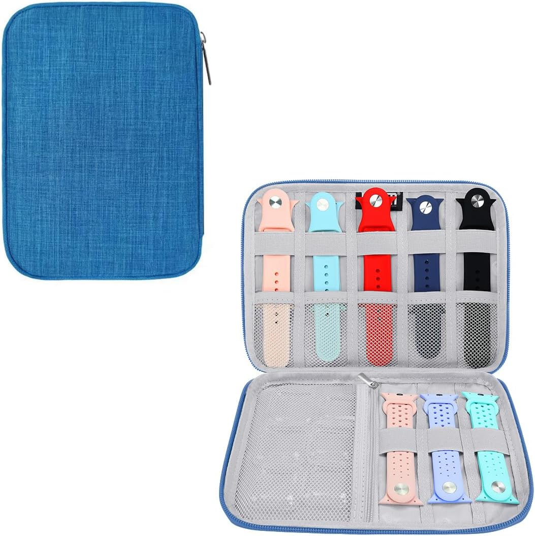 Watch Band Organizer Bag Watch Dial Organizer Data Cable Hard Drive Travel Organizer Bag (Gray)