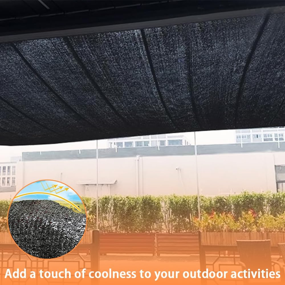 Shade Netting Anti-Uv Outdoor Garden Shading Cloth, Greenhouse Shading Net with Grommets Thickened Encryption Anti-Aging, Breathable Sunblock Shade Cloth Courtyard Balcony Garden image number 4