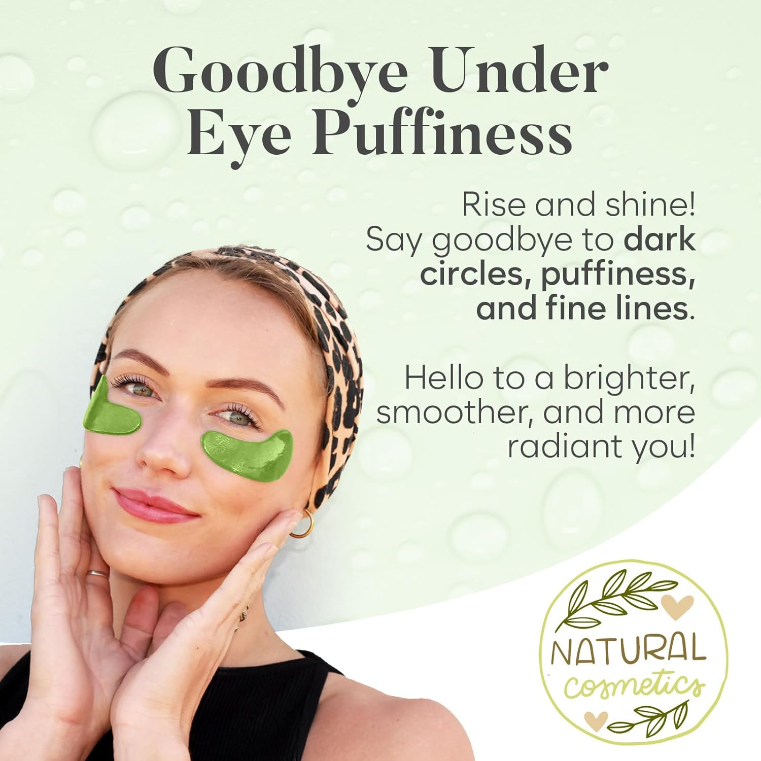 BLOOMORA Green Tea under Eye Patches (30 Pairs) - for Dark Circles & Puffiness - Hydrating Green Tea Eye Mask image number 5